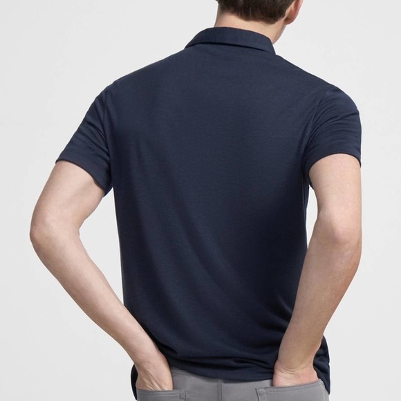 Mens Theory basic short sleeve polo blue large - Picture 2 of 6